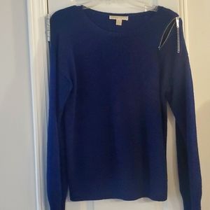 Blue and black speckled sweater